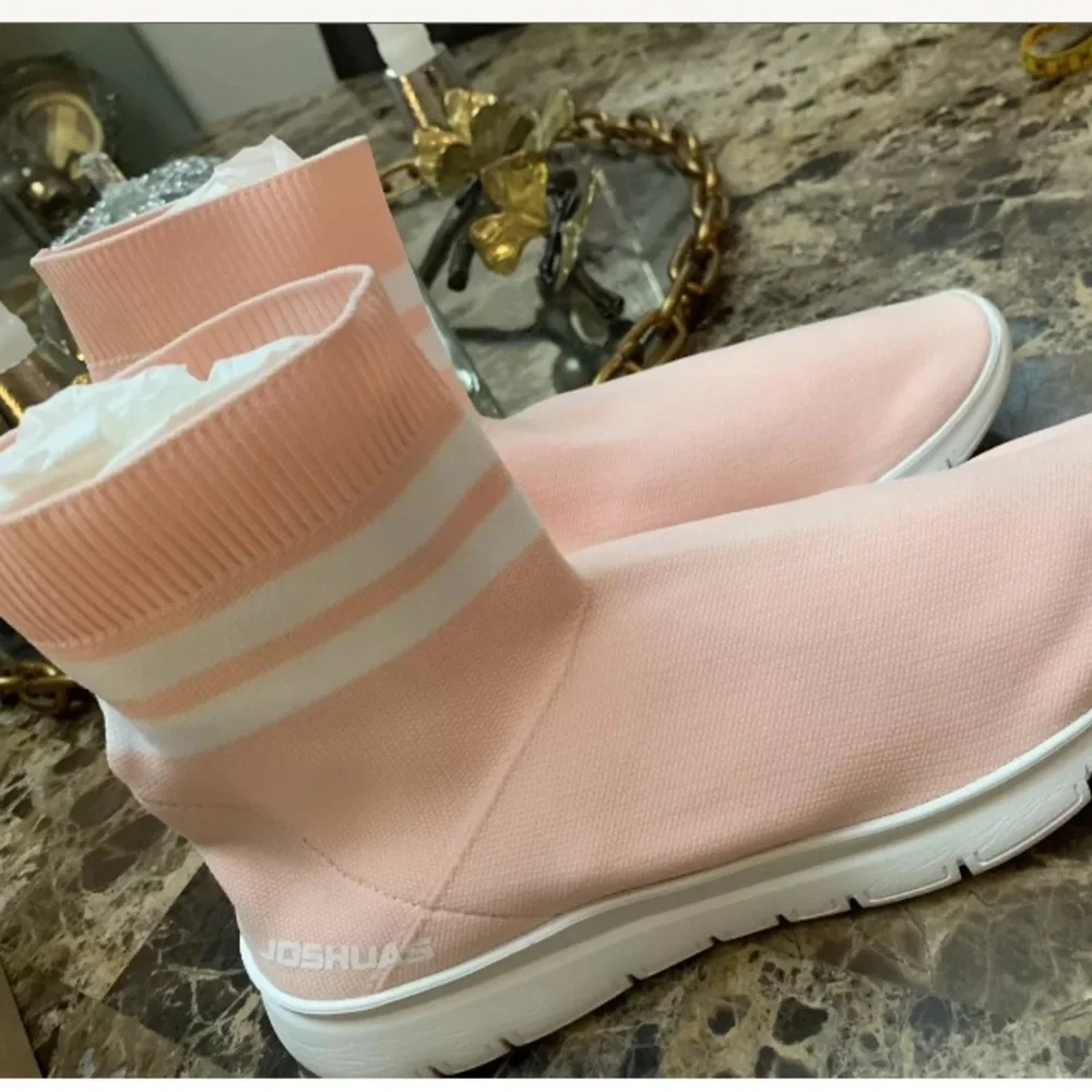 Joshua Sanders Jump High Top Sock Sneaker Pink - Picture 4 of 8